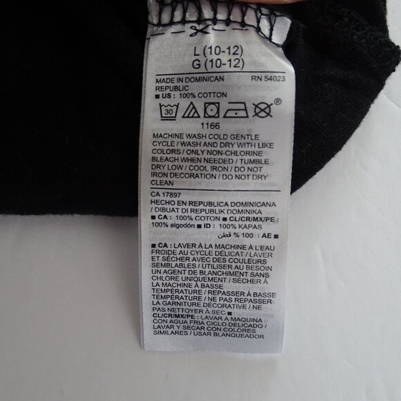 Old Navy Inspirational Heart Graphic T-Shirt Girls Size L 10 12 Black Short Slv - Picture 6 of 7